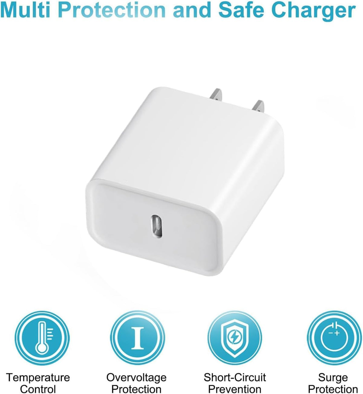 20W Fast Charger,3 Pack USB-C Port Charger with Type C-C Cable