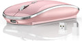 Silent Wireless Mouse | USB-C & USB-A Dual Receiver(Rose Gold)