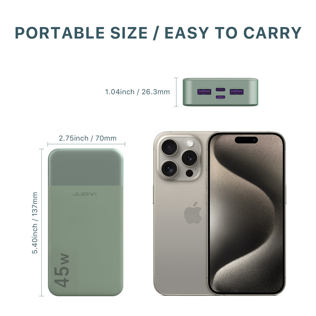 20000Mah Portable Power Bank 45W PD Charging External Battery Charger for Phone