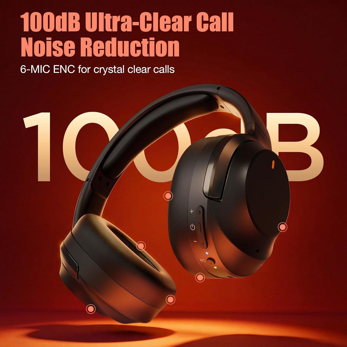 Upgraded Pro‑Level Hybrid Active Noise Cancelling Headphones, HD Sound & Big Bass, 2X Softer Comfort, Long ANC Playtime, Wireless Over-Ear Bluetooth Headphones Perfect for Home Office|Travel|Pair