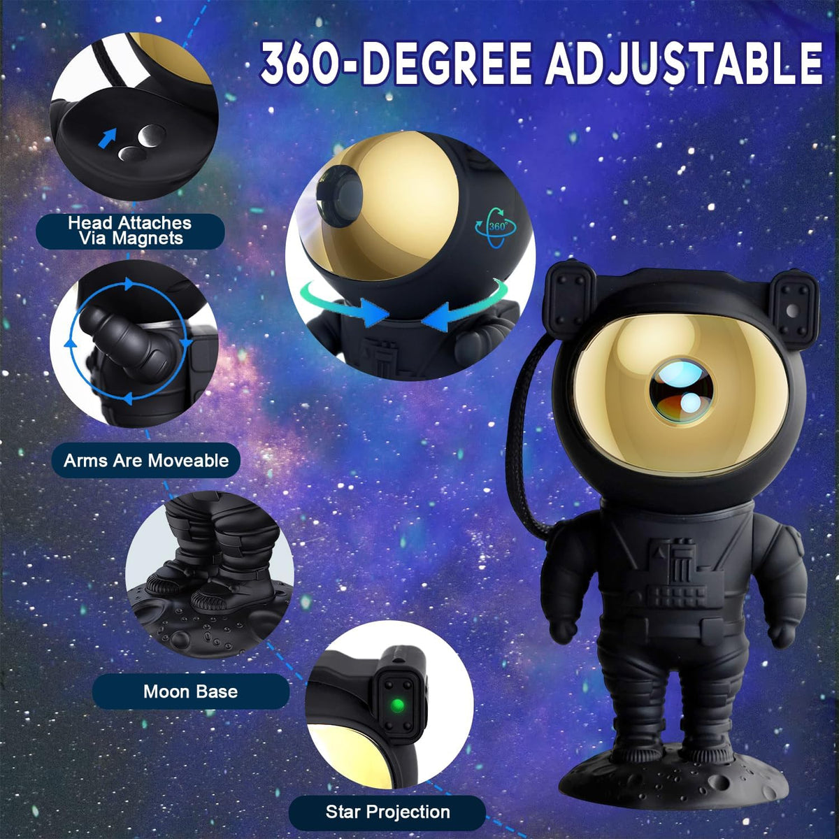 Astronaut Space Buddy Galaxy Projector Space Man Night Light Star Projector