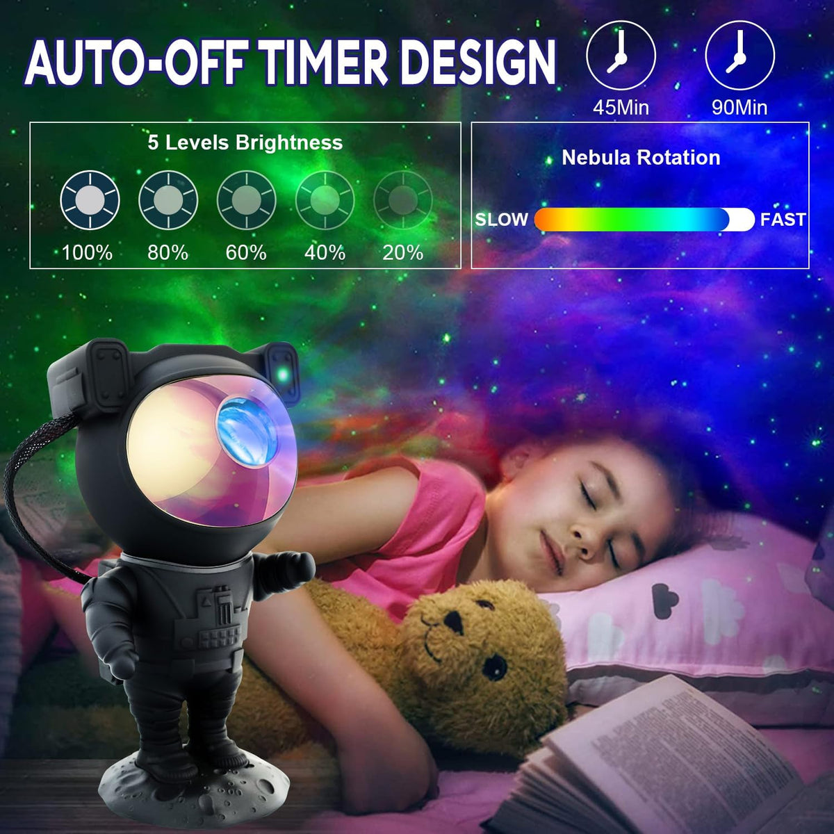 Astronaut Space Buddy Galaxy Projector Space Man Night Light Star Projector