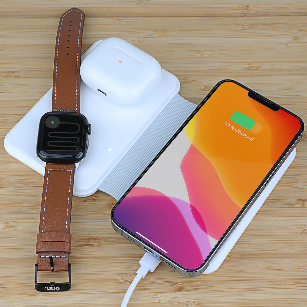 3-In-1 Wireless Portable Charger 10W for Iphone, Apple Watch & Earbuds, Travel Power Supply