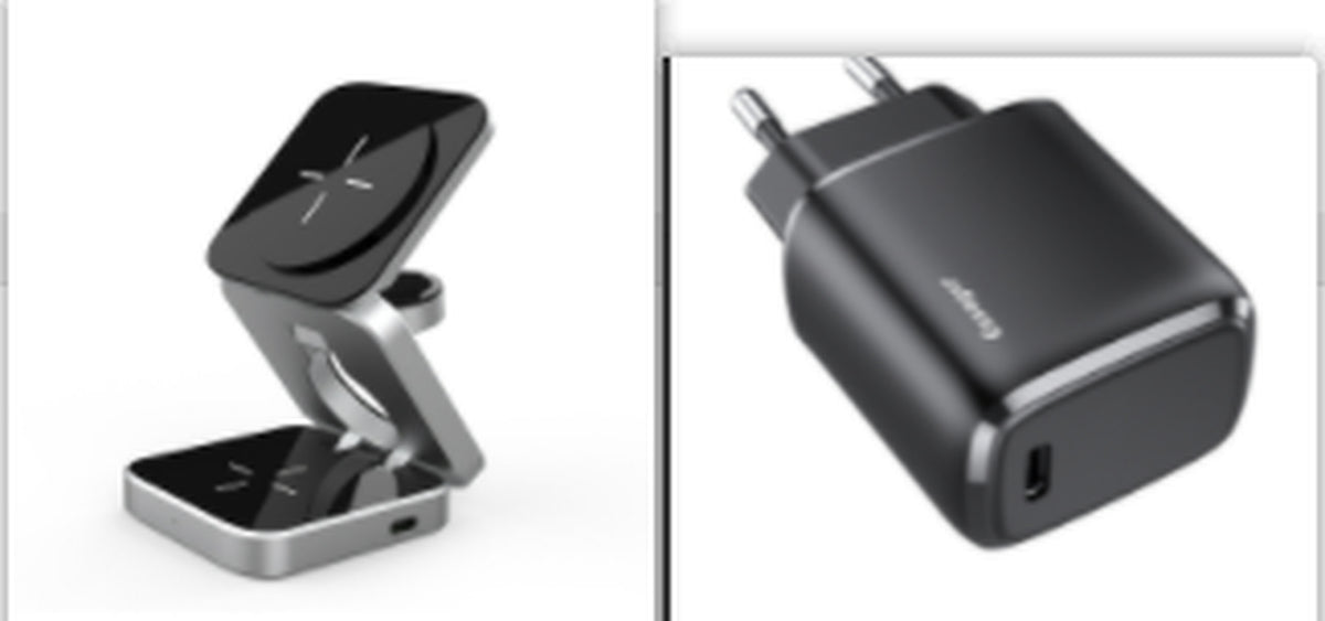 3 in 1 Foldable Wireless Charger Station Magnetic Wireless Charging for Multiple Devices