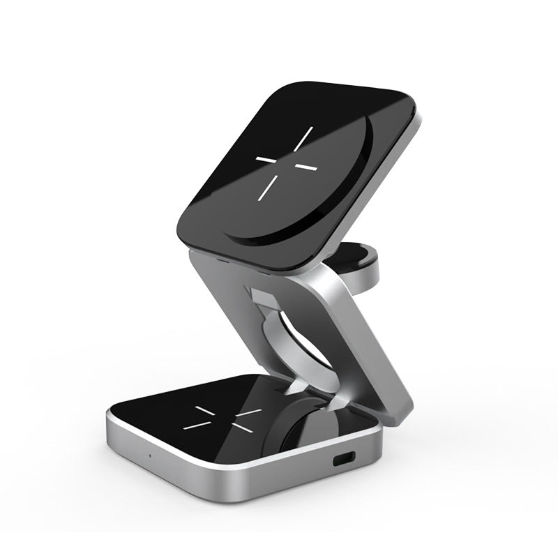 3 in 1 Foldable Wireless Charger Station Magnetic Wireless Charging for Multiple Devices