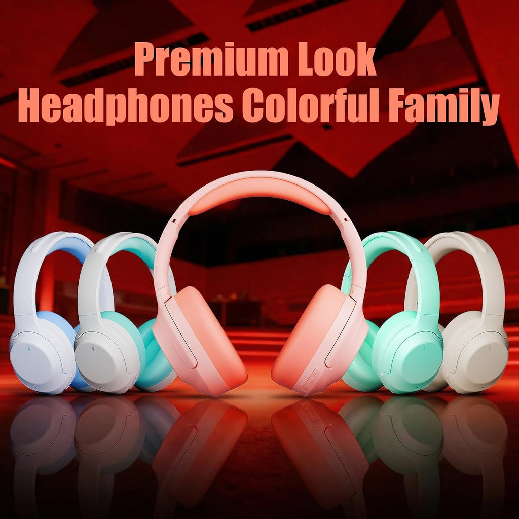 Upgraded Pro‑Level Hybrid Active Noise Cancelling Headphones, HD Sound & Big Bass, 2X Softer Comfort, Long ANC Playtime, Wireless Over-Ear Bluetooth Headphones Perfect for Home Office|Travel|Pair