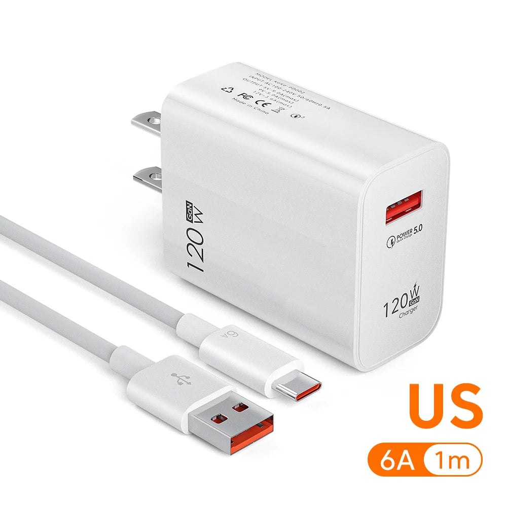 USB Charger Fast Charging QC3.0 USB C Cable Type C Cable Mobile Phone Charger for Iphone Huawei Samsung Xiaomi Quick Charge